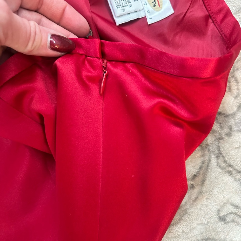 Talbots Vibrant Holiday Red Skirt - Picture 5 of 7